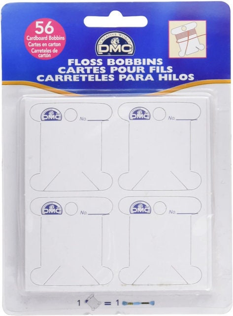 Reuseable Plastic Floss Bobbins with Ring by DMC Set of 28 – Lindy