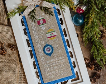 Counted Cross Stitch Pattern, Christmas Magic, Christmas Decor, Pillow Ornament, Bowl Filler, Erica Michaels, PATTERN ONLY