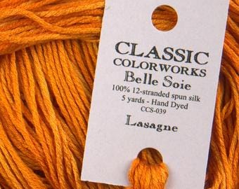 Belle Soie, Lasagna, Classic Colorworks, 5 YARD Skein, Hand Dyed Silk, Embroidery Silk, Counted Cross Stitch, Embroidery Thread