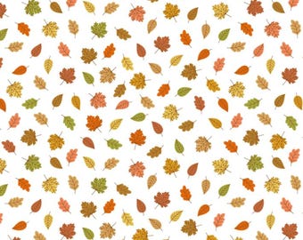 Quilt Fabric, Falling Leaves, Harvest Fabric, Craft Fabric, Gold Orange Leaves, Autumn Decor, Fall Decor, Kimberbell, Maywood Studios