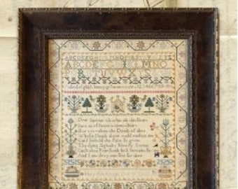 Counted Cross Stitch Pattern, Mary Ann Mingay 1796, Reproduction Sampler, Line Sampler, Theresa Venette, Shakespeare's Peddler, PATTERN ONLY
