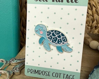Sea Turtle Needle Minder, Sea Turtle, Needle Nannies, Beach Decor, Enamel Needle Minder, Needle Nanny, Needle Holder, Primrose Cottage