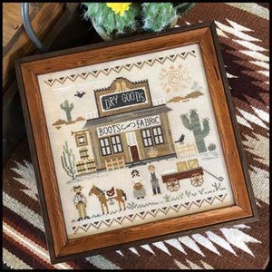 Counted Cross Stitch Pattern, Old West Dry Goods, Tumbleweeds, Western, Southwest Decor, Cactus, Little House Needleworks, PATTERN ONLY