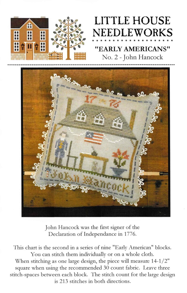 Counted Cross Stitch Pattern Early Americans No 2 John | Etsy