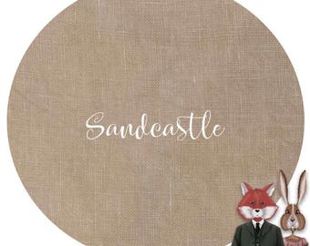 40 Count Linen, Sandcastle, Fox and Rabbit Designs, Linen, Counted Cross Stitch, Cross Stitch Fabric, Embroidery Fabric, Zweigart Linen