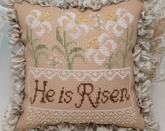 Counted Cross Stitch Pattern, Lilies, Easter Decor, Lily, Pillow Ornament, Bowl Filler, KiraLyn's Needlearts, PATTERN ONLY
