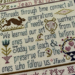 The Hare /& the Basket Sampler by Jean Farish