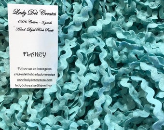 Rick Rack Trim, Flakey, Lady Dot Creates, Hand Dyed Rick Rack, Cotton Rick Rack Trim, Sewing Notion, Sewing Accessory, Sewing Trim