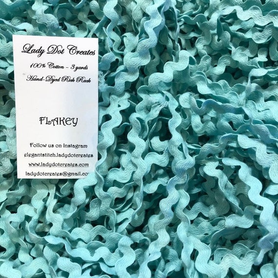 Rick Rack Trim, Flakey, Lady Dot Creates, Hand Dyed Rick Rack, Cotton Rick  Rack Trim, Sewing Notion, Sewing Accessory, Sewing Trim 