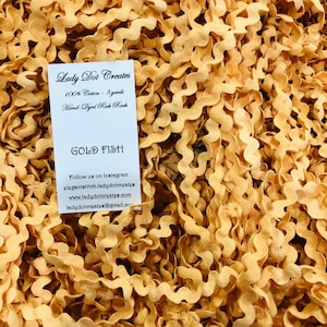 Rick Rack Trim, Gold Fish, Lady Dot Creates, Hand Dyed Rick Rack, Cotton Rick Rack Trim, Sewing Notion, Sewing Accessory, Sewing Trim