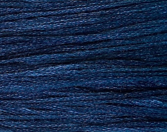 Weeks Dye Works, Navy, WDW-1306, 5 YARD Skein, Hand Dyed Cotton, Embroidery Floss, Counted Cross Stitch, Embroidery, PunchNeedle