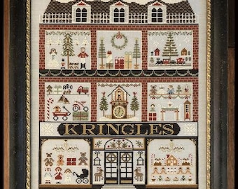 Counted Cross Stitch Pattern, Kringles, Christmas Decor, Christmas Toys, Christmas Trees, Teddy Bear, Little House Needleworks, PATTERN ONLY