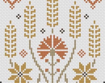 PRE-Order, Cross Stitch Pattern, In All Things, Autumn Decor, Flower Motifs, Quaker Florals, Garden Decor, Luhu Stitches, PATTERN ONLY