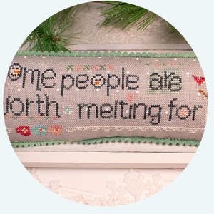 Counted Cross Stitch Pattern, Cherish, Winter Decor, Snowman, Cardinal, Inspirational Sampler, Cherry Blossoms, PATTERN ONLY