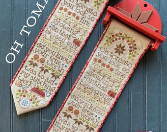 PRE-Order, Counted Cross Stitch Pattern, Oh Tomato, Sampler, Pinkeep, Motifs, Hands On Design, PATTERN ONLY