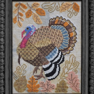 Counted Cross Stitch Pattern, Turkey Day, Thanksgiving, A Time For All Seasons, Cottage Garden Samplings , PATTERN ONLY