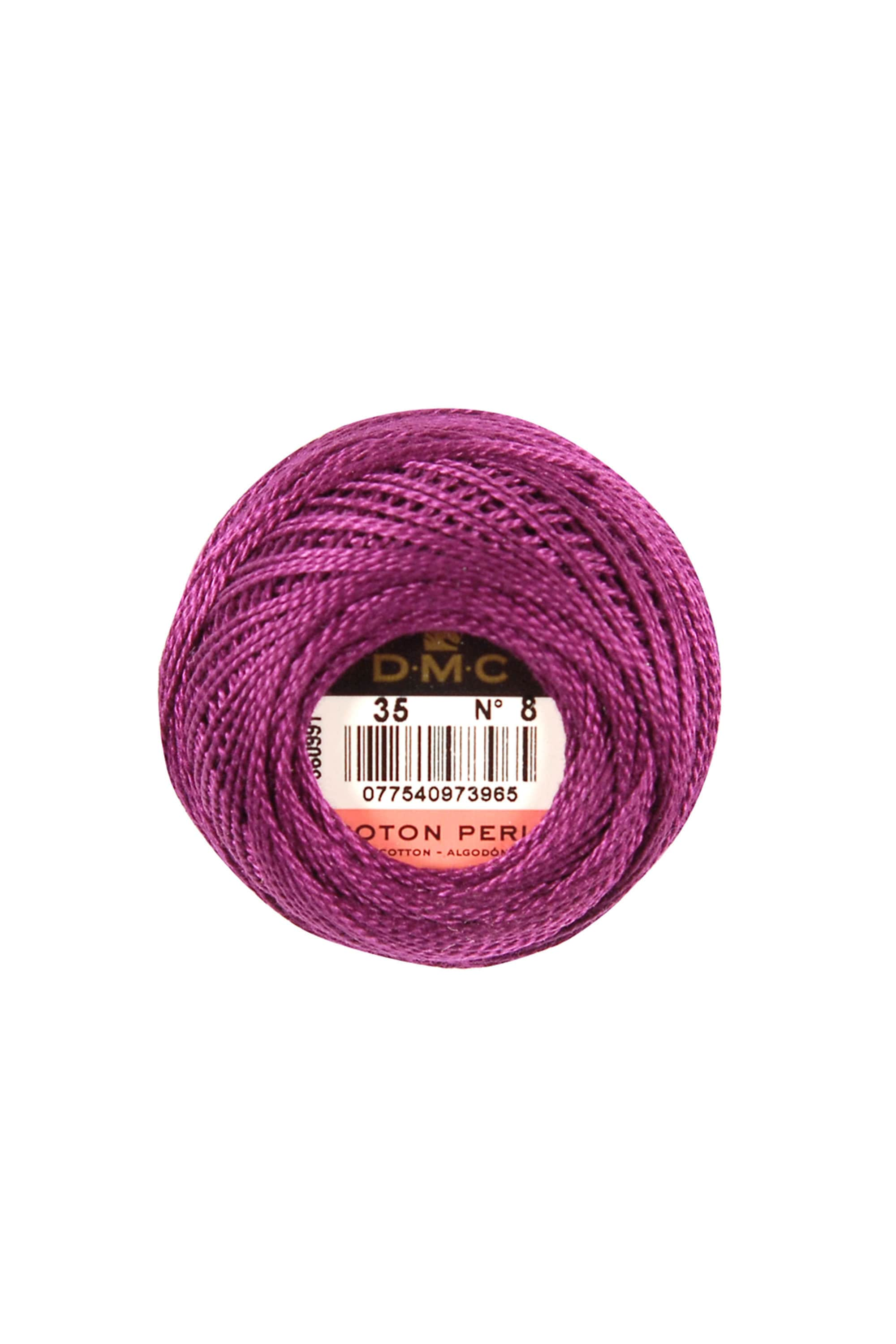 DMC Perle Cotton, Size 8, DMC 35, Vy Dk Fuchsia, Pearl Cotton