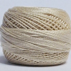 DMC Perle Cotton, Size 8, DMC Pearl Cotton Ball, Ecru, Embroidery Thread, Punch Needle, Penny Rugs, Primitive Stitching, Sewing Accessory