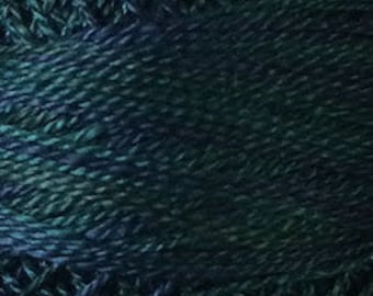 Valdani Thread, Size 8, O536, Perle Cotton, Dark Spruce, Embroidery Thread, Variegated Thread, Hand Dyed Thread, Wool Applique, Punch Needle