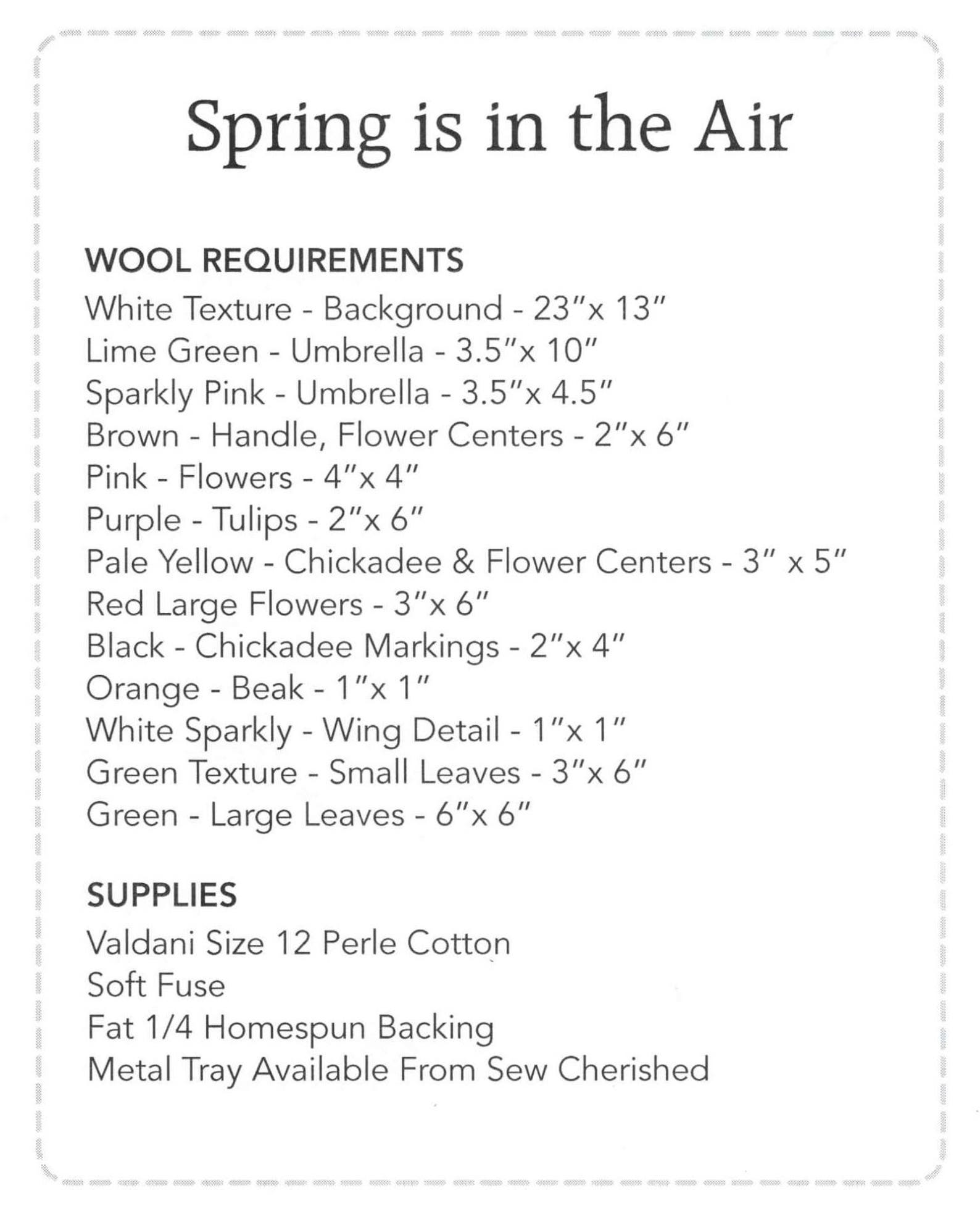 Wool Applique Pattern Spring is in the Air Table Mat Spring | Etsy