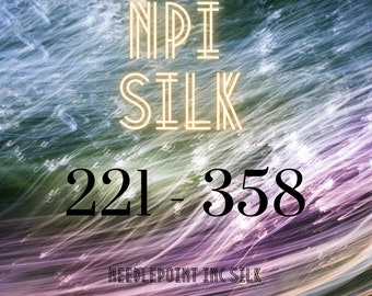 NPI 221 - 358, NPI Silk Floss, Silk Embroidery Thread, Silk Floss, Silk Skeins, Pure Chinese Silk, 5 meter Silk Skeins, Needlepoint Inc Silk