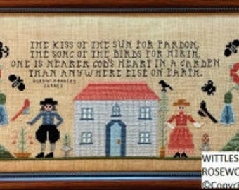 Counted Cross Stitch Pattern, Wittlesford Cottage, Cottage Decor, Inspirational Decor, Rosewood Manor, PATTERN ONLY