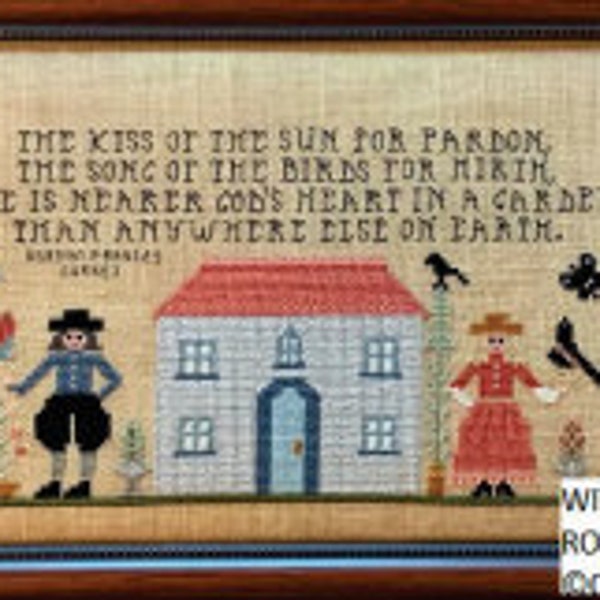 Counted Cross Stitch Pattern, Wittlesford Cottage, Cottage Decor, Inspirational Decor, Rosewood Manor, PATTERN ONLY