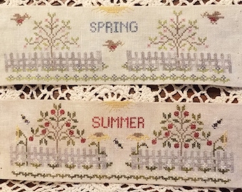 PRE-Order, Counted Cross Stitch Pattern, Seasonal Spools: Spring & Summer, Spool Series Samplers, The Nebby Needle, PATTERN ONLY