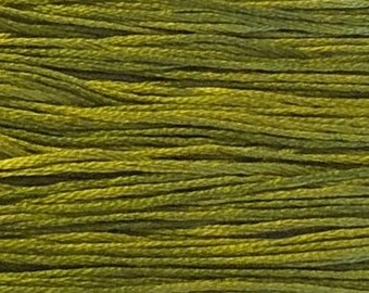 Weeks Dye Works, Grasshopper, WDW-2205, 5 YARD Skein, Hand Dyed Cotton, Embroidery Floss, Counted Cross Stitch, Embroidery, PunchNeedle