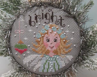 Counted Cross Stitch Pattern, Bright Angel, Choir of Angel Series, Christmas Ornament, Stars, Religious, KiraLyn's Needlearts, PATTERN ONLY