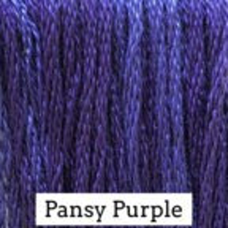 Classic Colorworks, Pansy Purple, CCT-102, 5 YARD Skein, Hand Dyed Cotton, Embroidery Floss, Counted Cross Stitch, Hand Embroidery Thread image 1