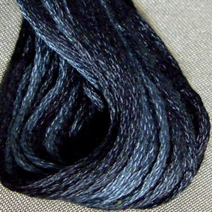 Valdani, 6 Strand Cotton Floss, H207, Darkened Blue, Embroidery Floss, Punch Needle, Embroidery, Penny Rugs, Sewing Accessory