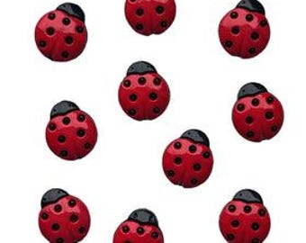 Lady Beetles, Butterflies and Bugs Collection, Spring, Decorative Shank Buttons, USA Made, Embellishments, #4480, Buttons Galore & More