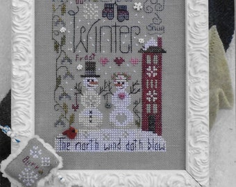 Counted Cross Stitch Pattern, Winter Notes, Wintertime, Winter Decor, Cross Stitch, Cross Stitch Ornaments, Shepherd's Bush, PATTERN ONLY