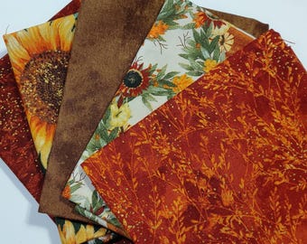 Sunflower Autumn, Fat Quarter Frenzy, Autumn Fat Quarters, Fall Decor, Fat Quarter Selections, Prepackaged Assortment