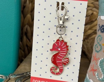 Seahorse Charm, Seahorse Zipper Pull, Scissor Fob, Zipper Pull, Project Bag Accessory, Riley Blake Designs