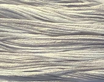 Weeks Dye Works, White Lightning, WDW-1088, 5 YARD Skein, Hand Dyed Cotton, Embroidery Floss, Counted Cross Stitch, Embroidery, PunchNeedle