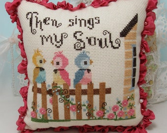 Counted Cross Stitch Pattern, Sings My Soul, Easter Decor, Inspirational, Carolyn Robbins, KiraLyns Needlearts, PATTERN ONLY