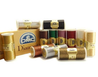 DMC Diamant Metallic Thread, Metallic Thread, Embroidery Thread, Cross Stitch, Hand Embroidery Thread, DMC Metallic Thread, Metallic