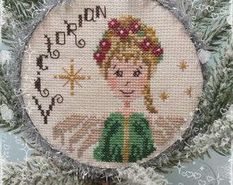 Counted Cross Stitch Pattern, Victorian Angel, Choir of Angel Series, Christmas Ornament, Religious, KiraLyn's Needlearts, PATTERN ONLY