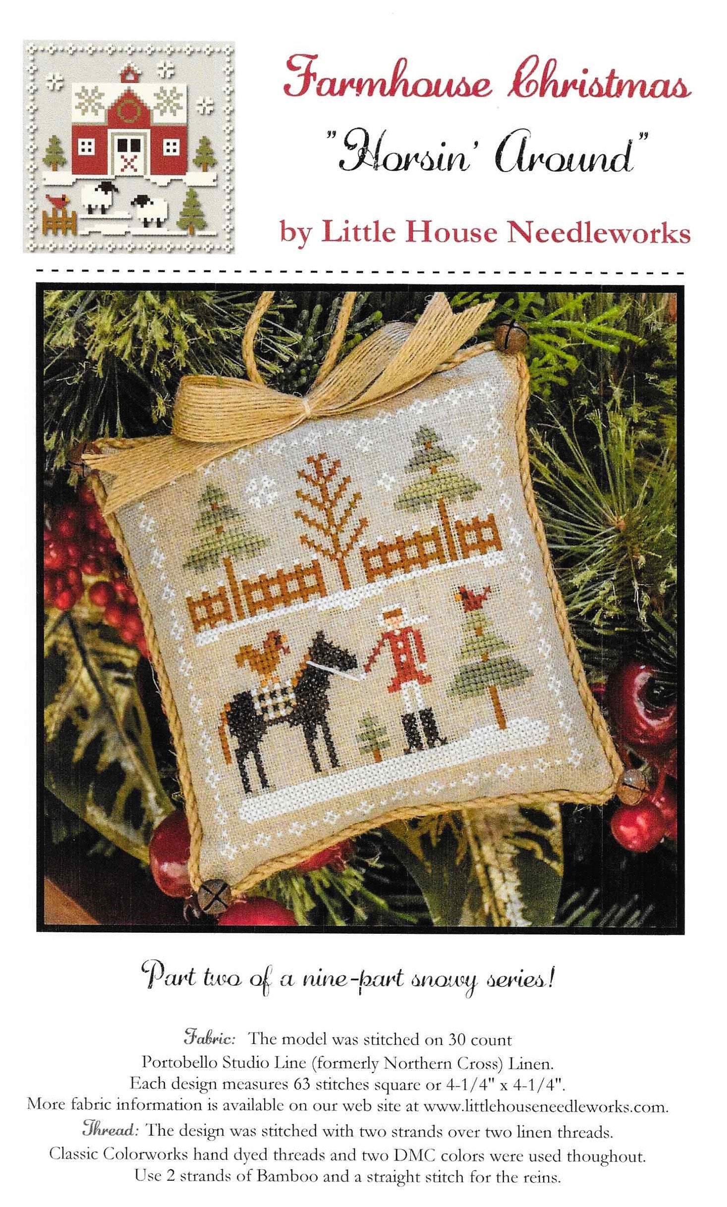 Counted Cross Stitch Pattern Horsin' Around Farmhouse | Etsy