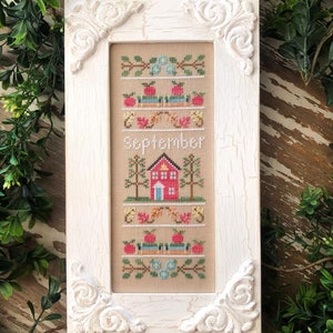 Counted Cross Stitch, Sampler of the Month, Christmas Decor, Cottage Decor, Evergreen, Country Cottage Needleworks, PATTERN ONLY image 6