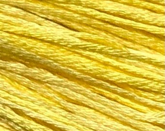 Weeks Dye Works, Lemon Chiffon, WDW-2217, 5 YARD Skein, Embroidery Floss, Counted Cross Stitch, Embroidery, Punch Needle, Wool Applique