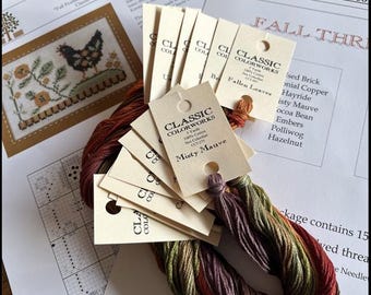 Fall Feathers, Thread Pack, Fall Thread Pack, Cotton Threads, Classic Colorworks, Diane Williams, Little House Needleworks