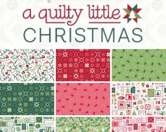 Quilt Fabric, A Quilty Little Christmas, Christmas Fabrics Fabric, Ornaments, Snowflakes, Candy Canes, Kimberbell, Maywood Studios