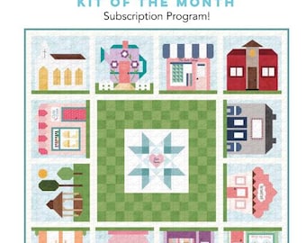 RESERVE, Our Town, Quilt Block of the Month, Monthly Subscription, Kit of the Month, Keepsake Box, Charm, Lori Holt, Riley Blake