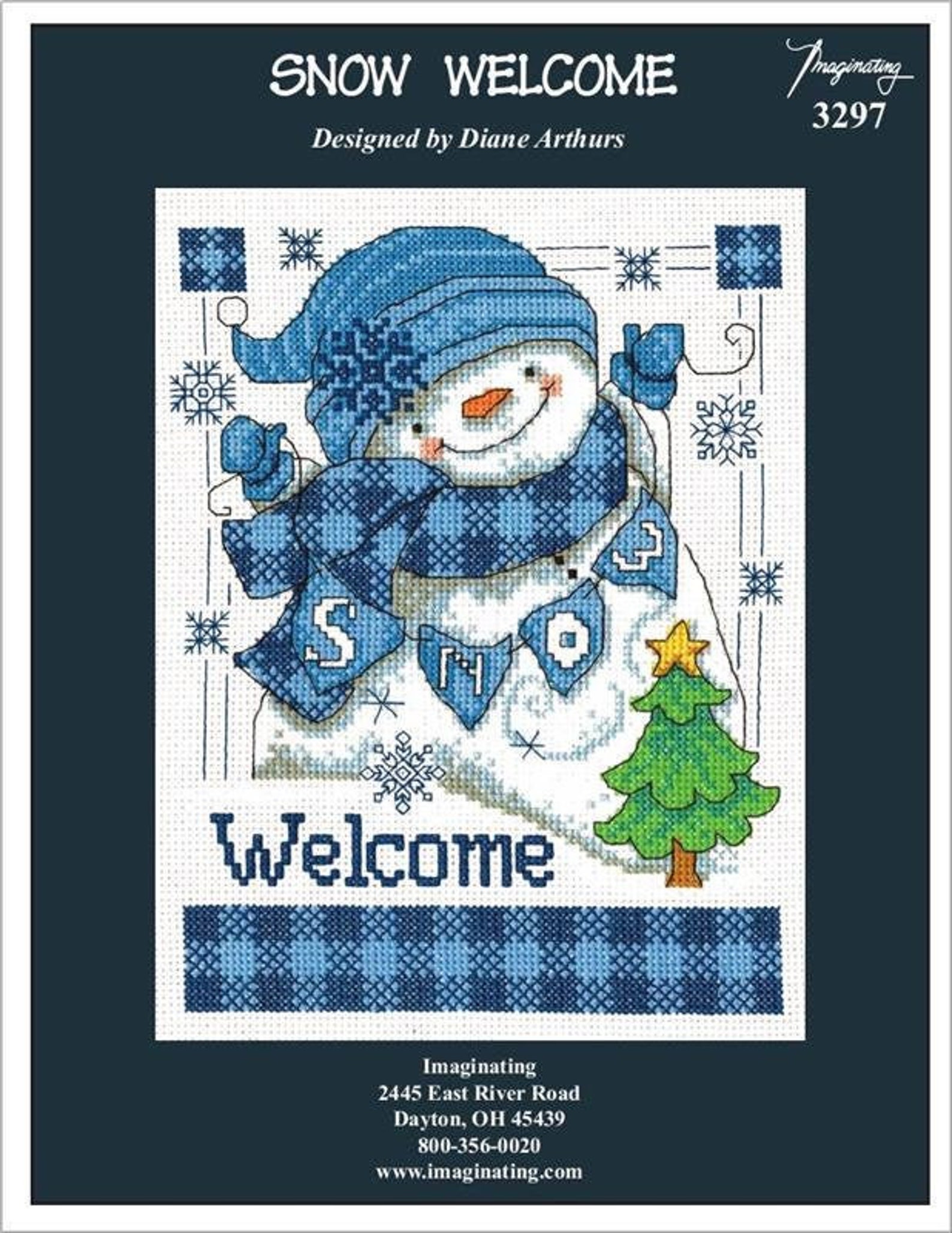 Counted Cross Stitch Pattern Snow Snowman Winter Etsy