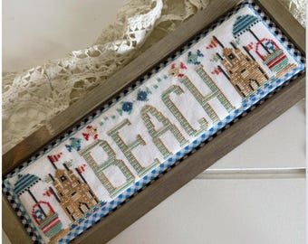 PRE-Order, Counted Cross Stitch Pattern, Beach, Word Swap, Stitching Decor, Word Play, Stitching with the Housewives, PATTERN ONLY