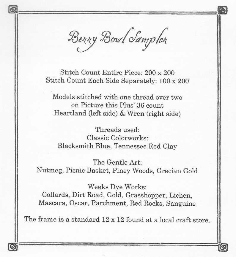 Counted Cross Stitch Pattern Berry Bowl Sampler Etsy