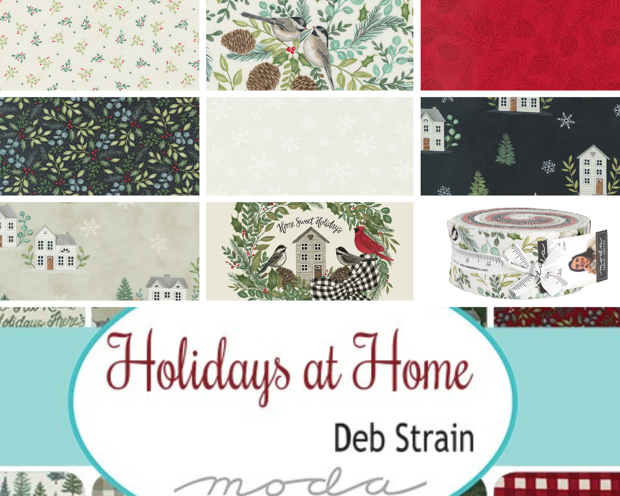 Holidays at Home Jelly Roll by Deb Strain for Moda Fabrics